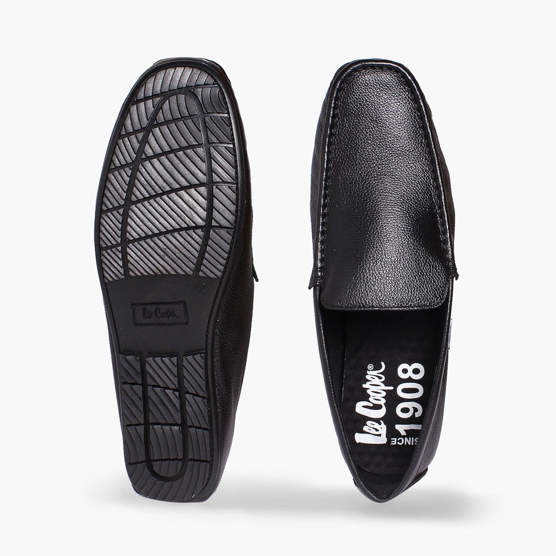 LEE COOPER Men Textured Leather Casual Loafers