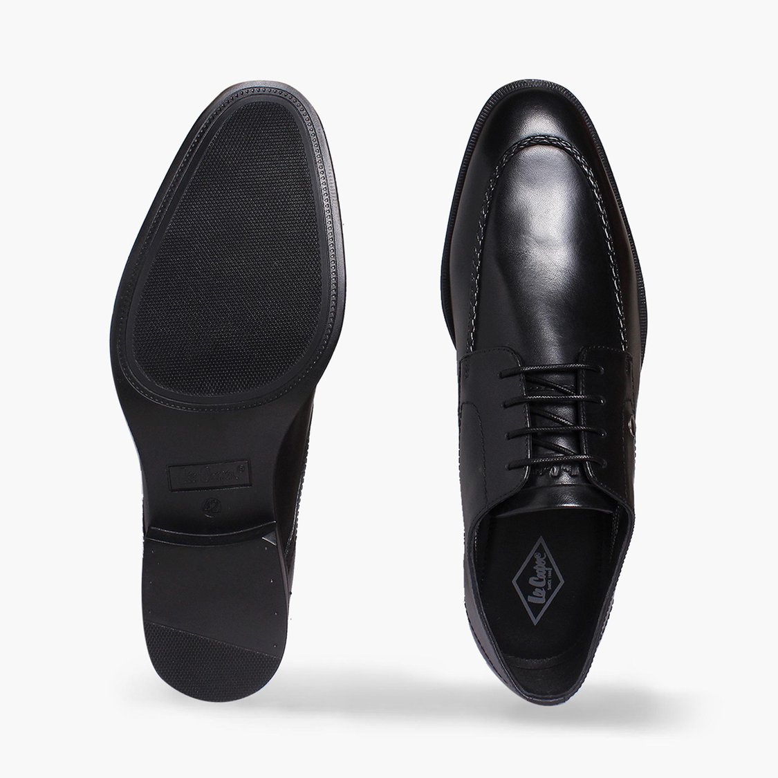 LEE COOPER Men Solid Leather Derby Shoes