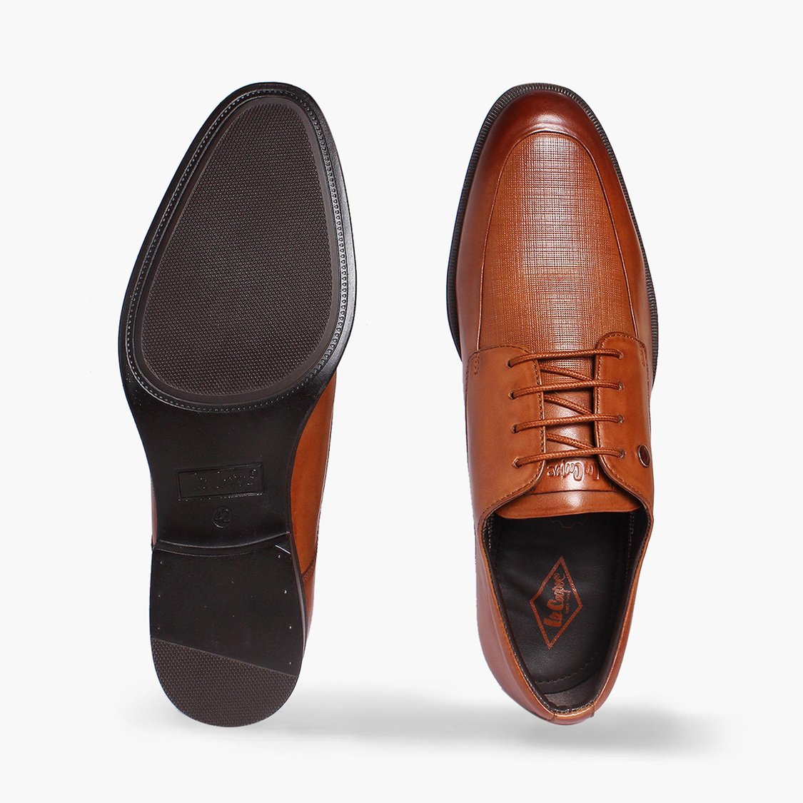 LEE COOPER Men Solid Leather Formal Derbys