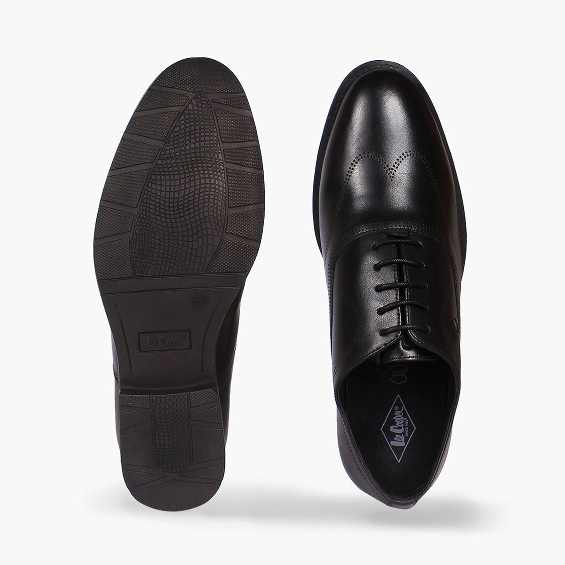 LEE COOPER Men Solid Lace-Up Leather Formal Shoes