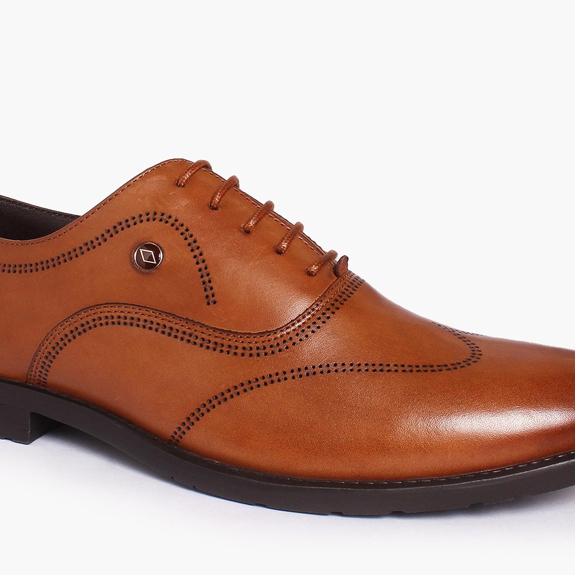 LEE COOPER Men Solid Lace-Up Leather Formal Shoes