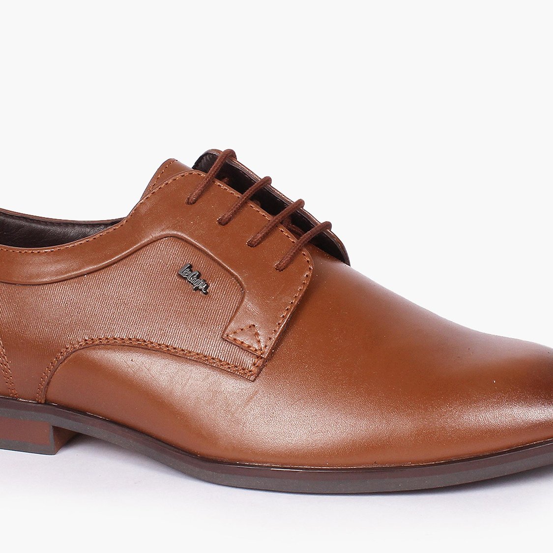 LEE COOPER Men Solid Leather Formal Derbys