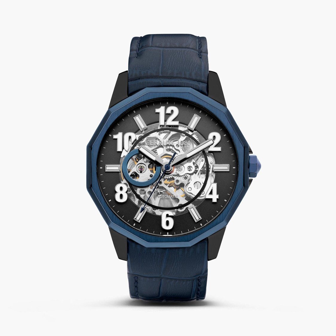 CERRUTI 1881 Men Automatic Watch with Leather Strap - CECIWGE2206302W