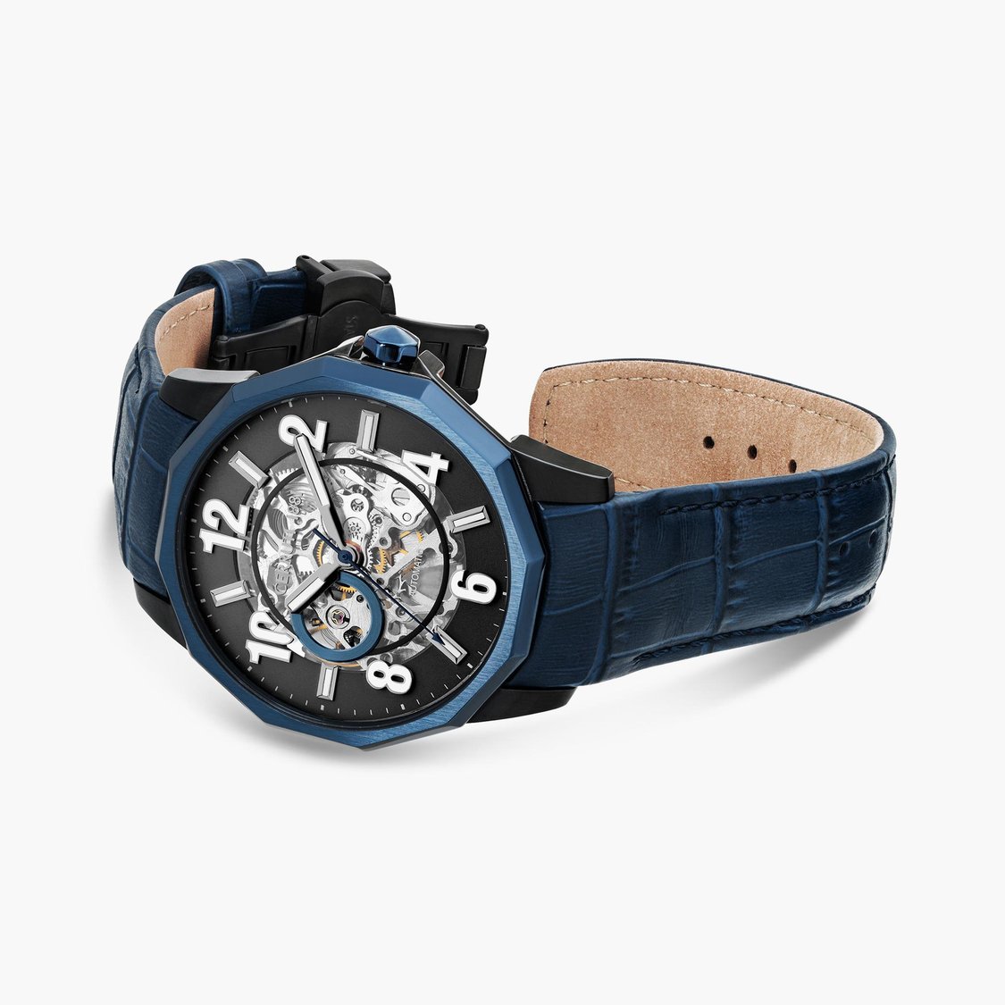 CERRUTI 1881 Men Automatic Watch with Leather Strap - CECIWGE2206302W