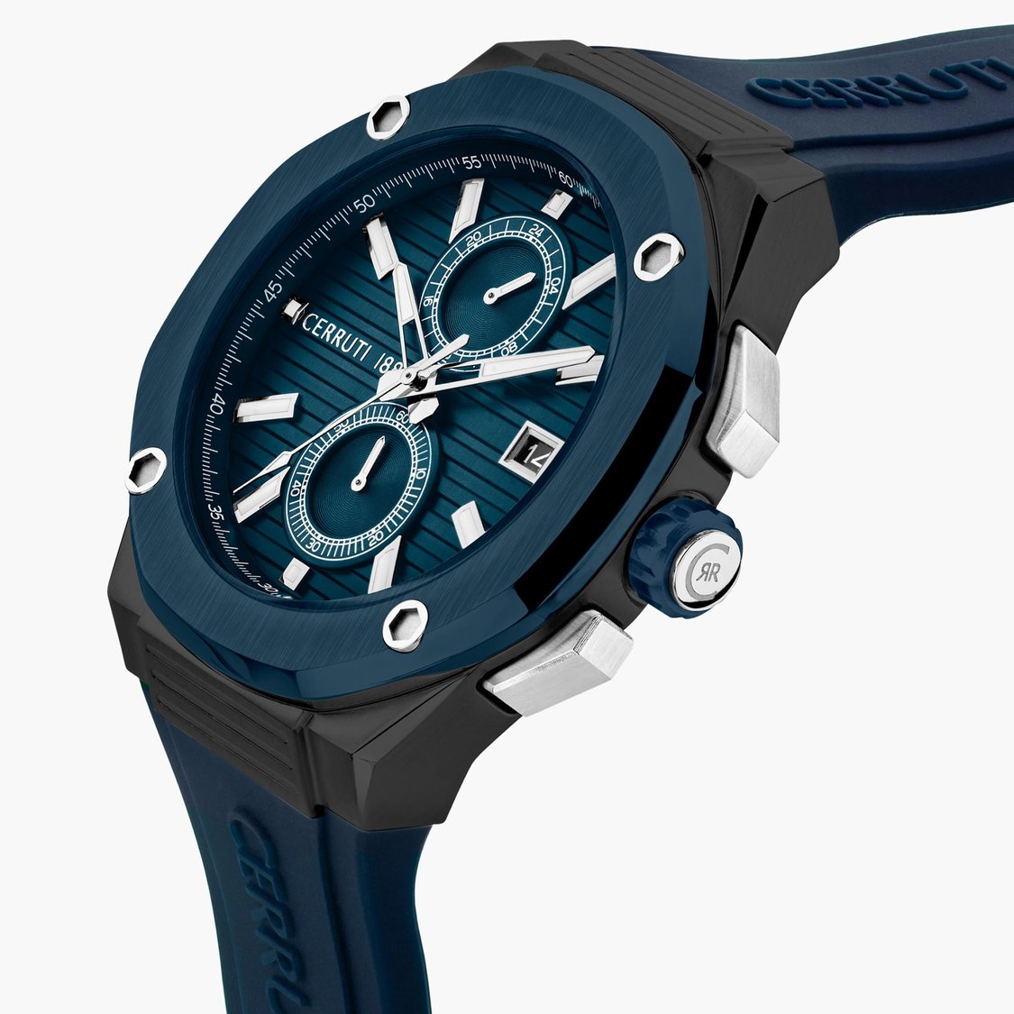 CERRUTI 1881 Men Multifunction Watch with Silicone Strap - CECIWGQ0006902W