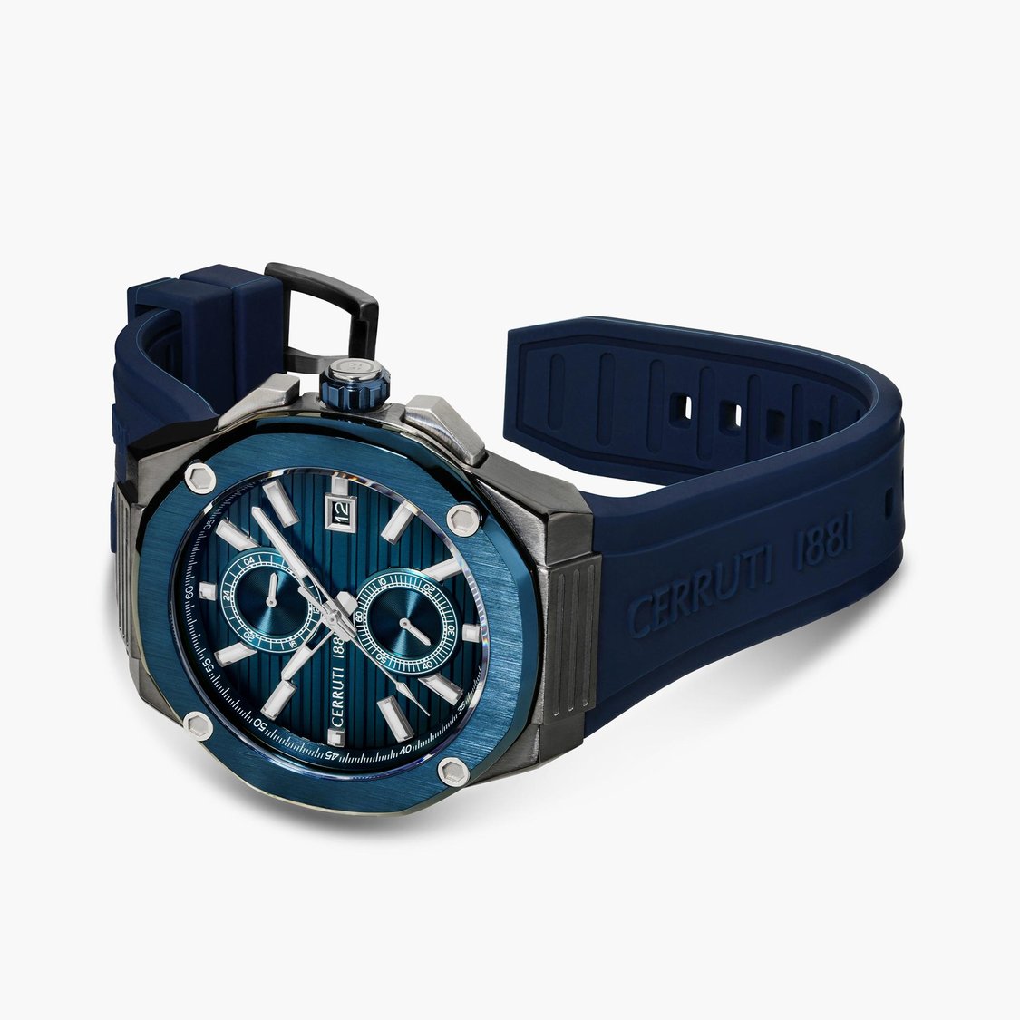CERRUTI 1881 Men Multifunction Watch with Silicone Strap - CECIWGQ0006902W