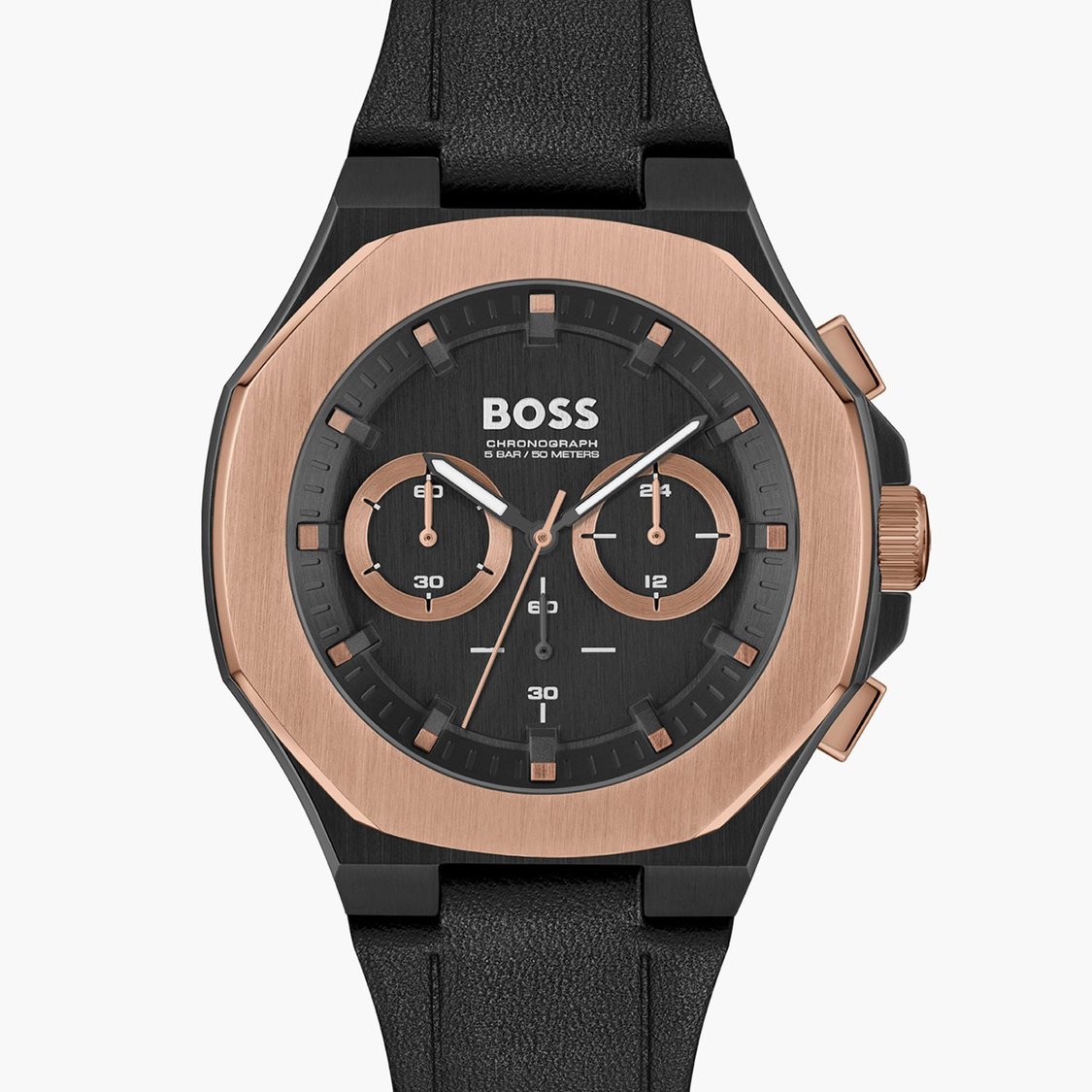 Buy BOSS Taper Men Chronograph Watch with Leather Strap 1514089