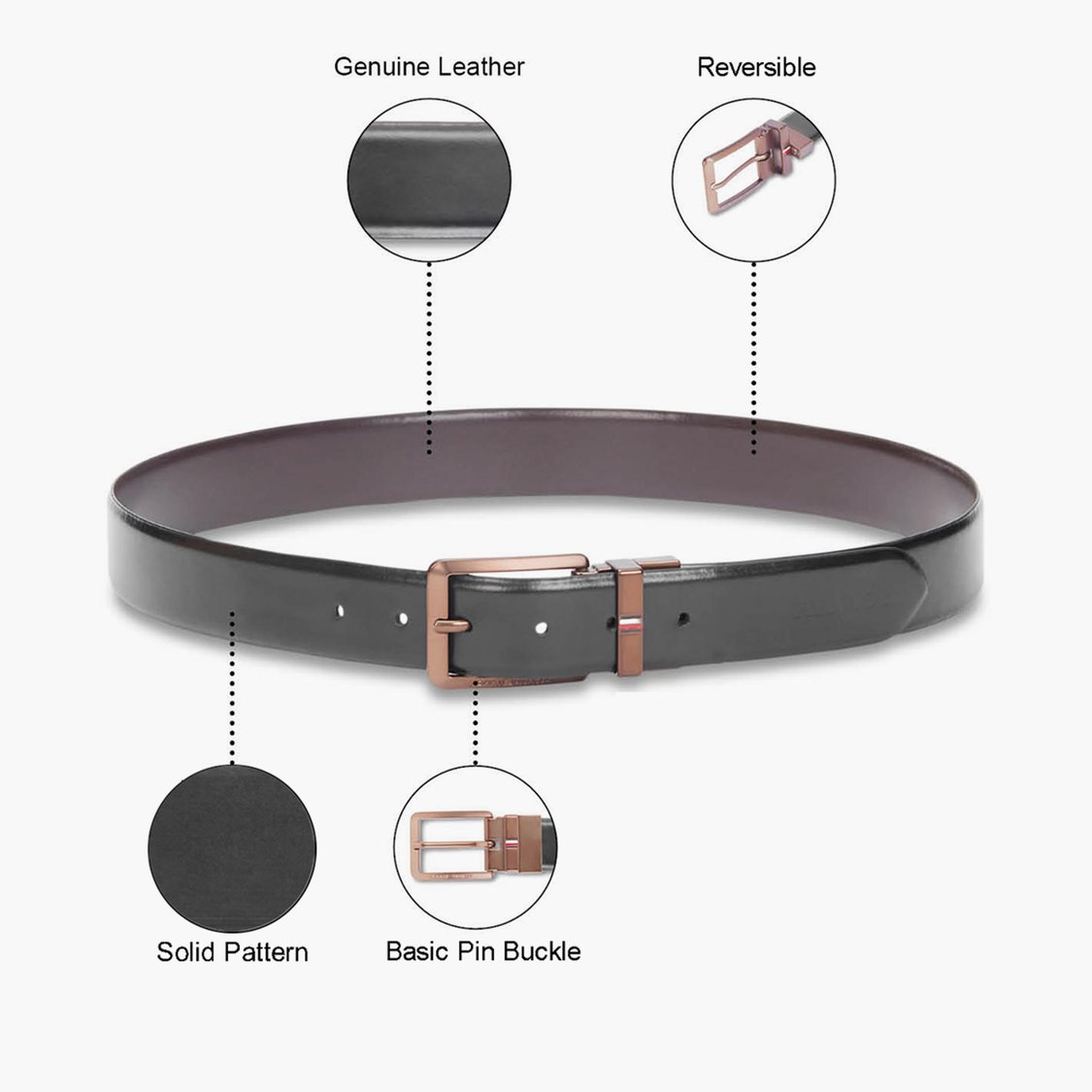 TOMMY HILFIGER Men Reversible Leather Belt