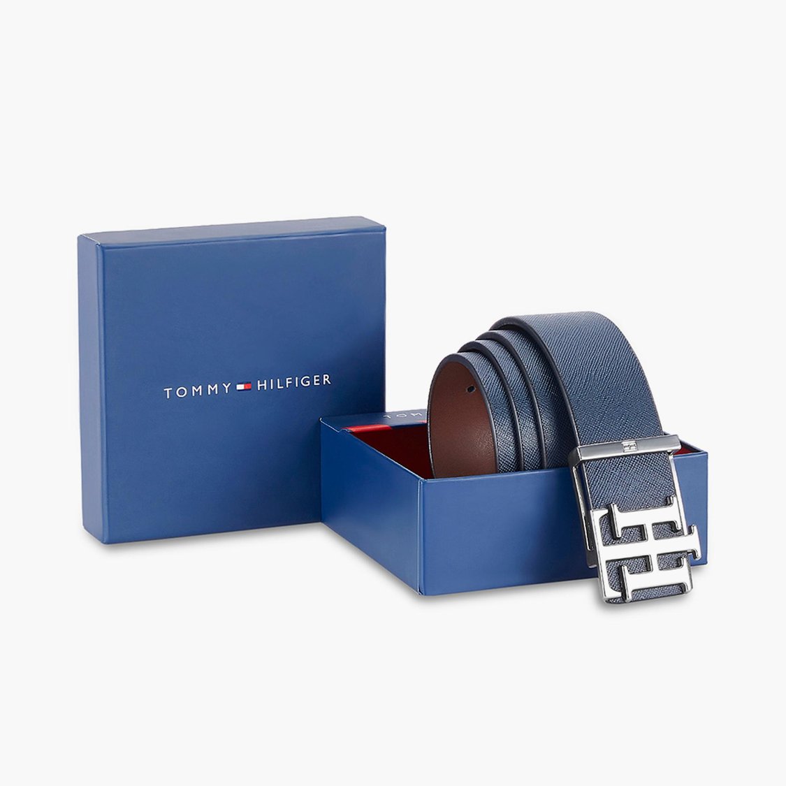 TOMMY HILFIGER Men Textured Reversible Leather Belt