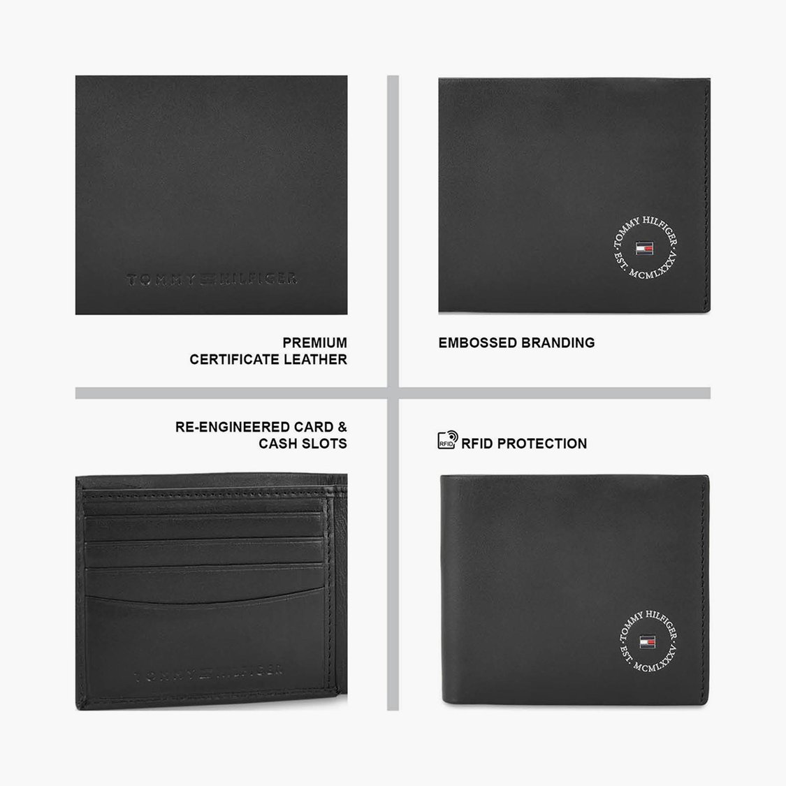 TOMMY HILFIGER Men Solid Bi-Fold Leather Wallet