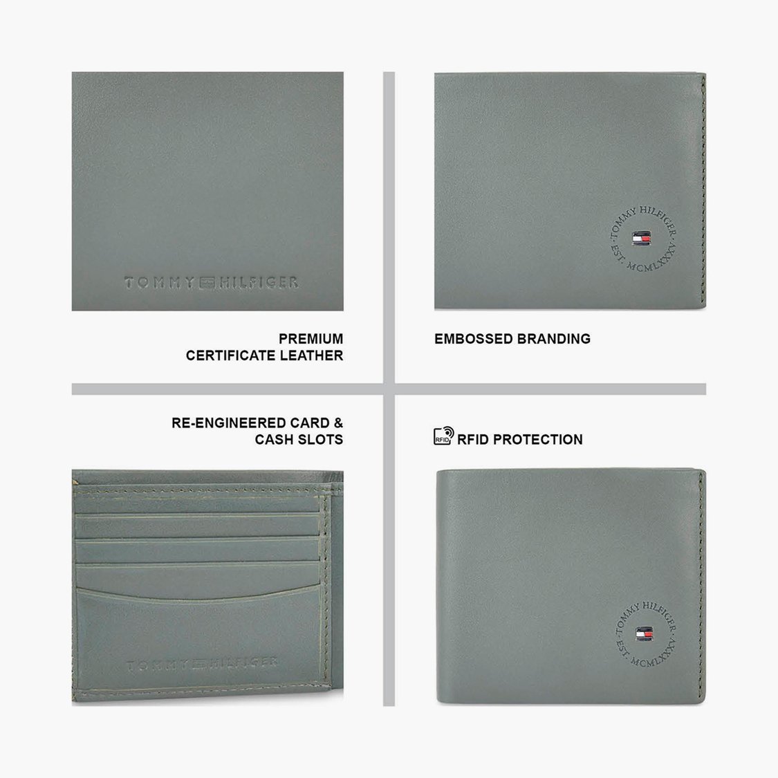 TOMMY HILFIGER Men Solid Bi-Fold Leather Wallet