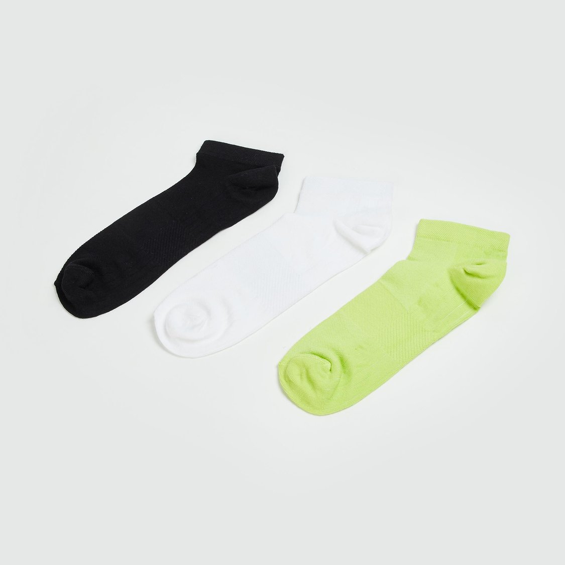 FORCA Men Textured Ankle-Length Socks- Set of 3