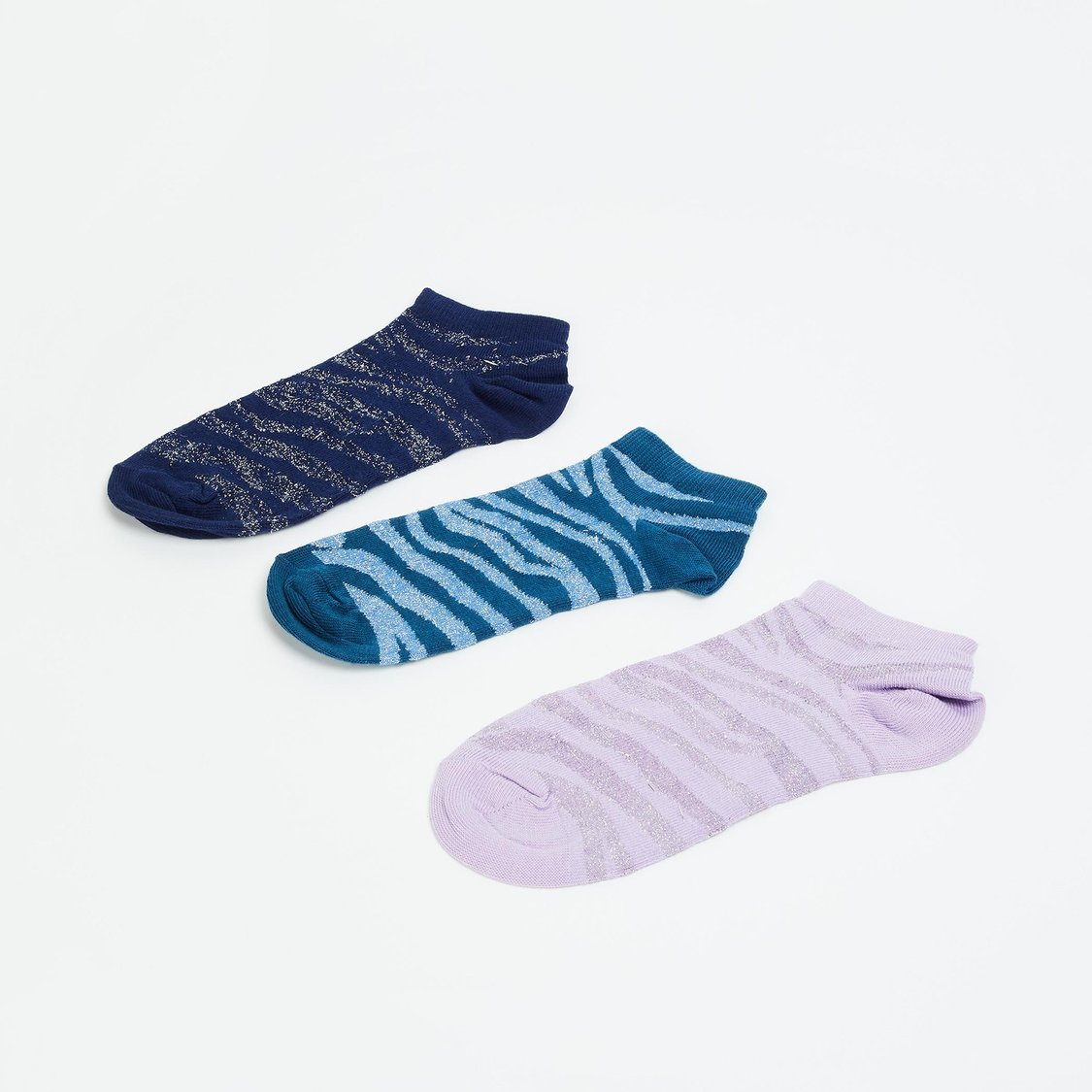 GINGER Women Printed Ankle-Length Socks - Pack of 3