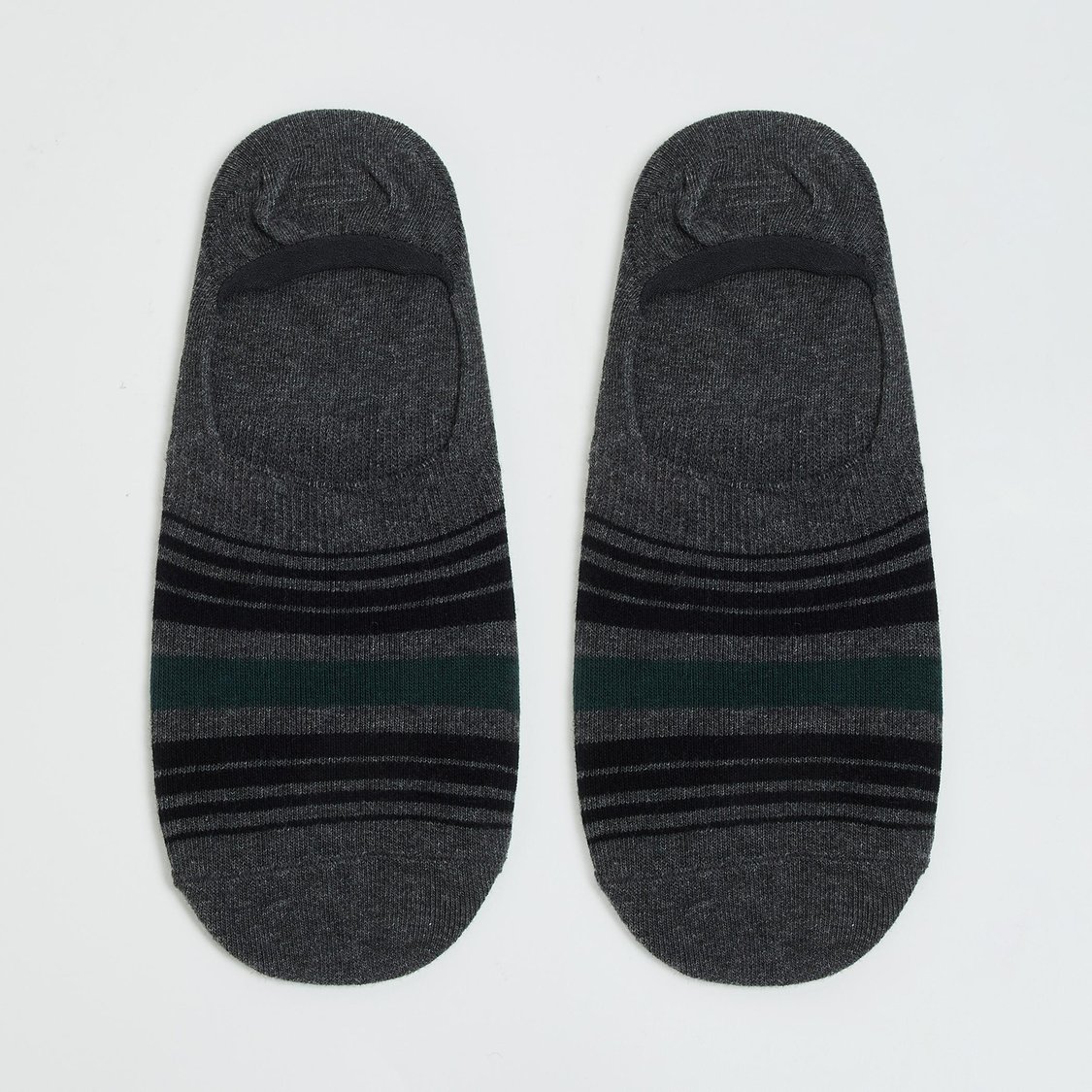 FORCA Men Striped No-Show Socks - Pack of 3