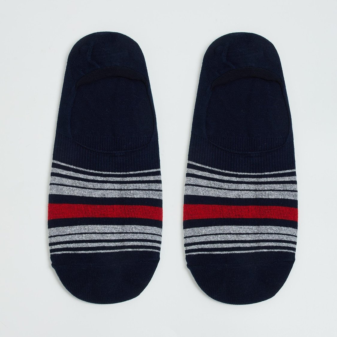 FORCA Men Striped No-Show Socks - Pack of 3