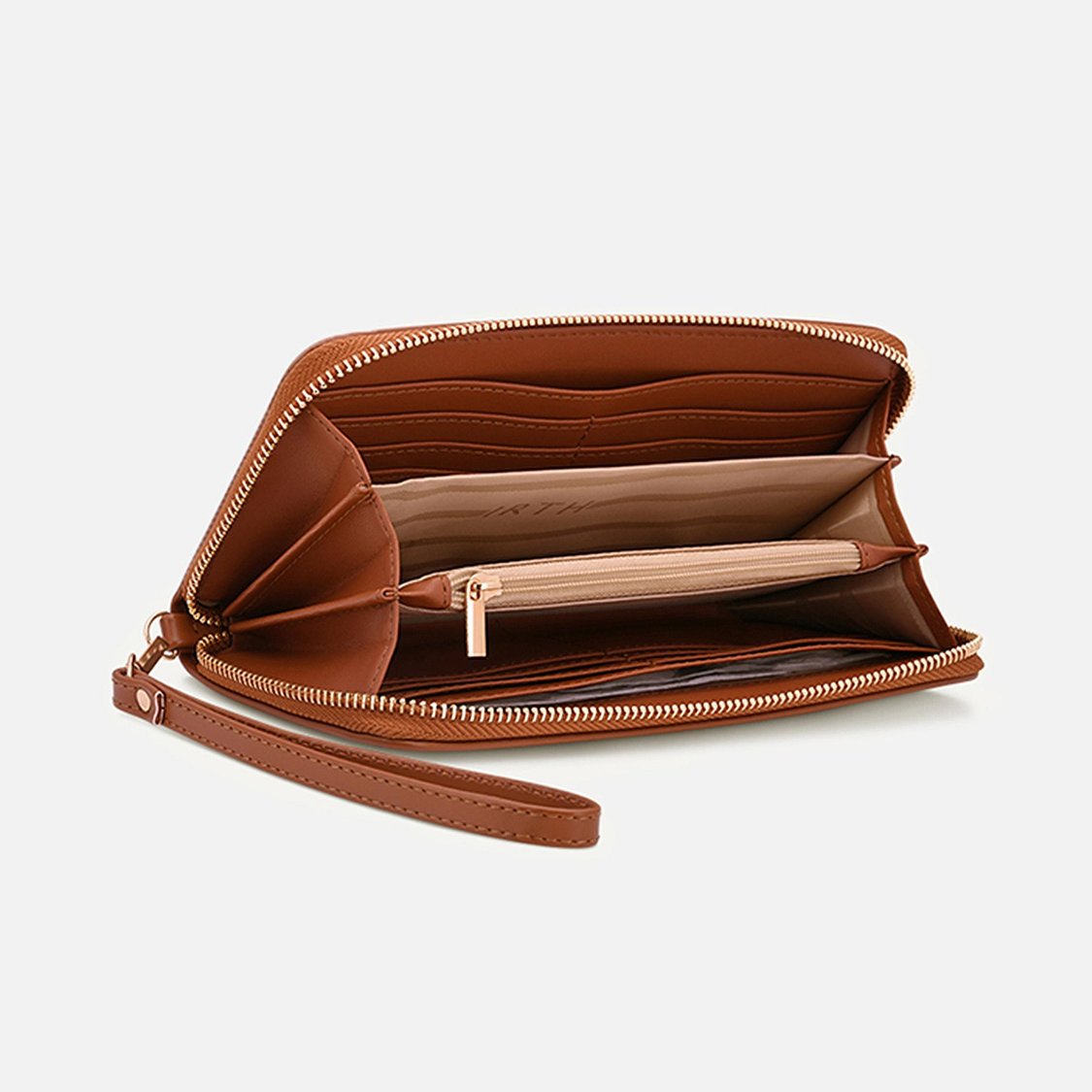 IRTH Women Solid Zip-Around Wristlet Wallet