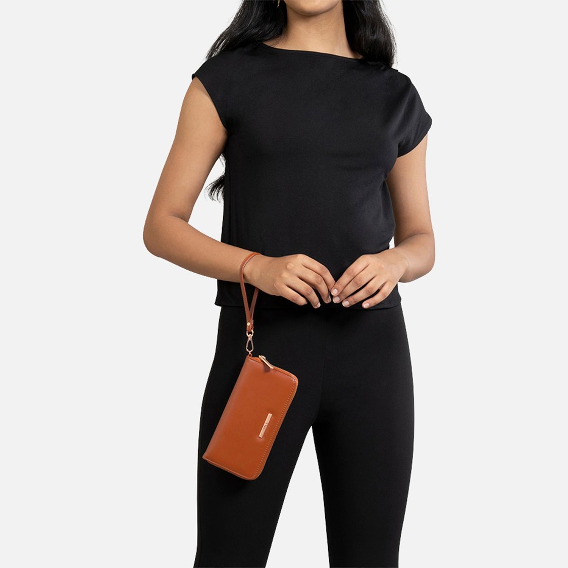 IRTH Women Solid Zip-Around Wristlet Wallet