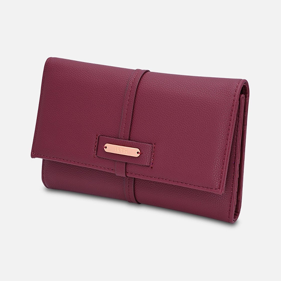 IRTH Women Textured Tri-Fold Wallet