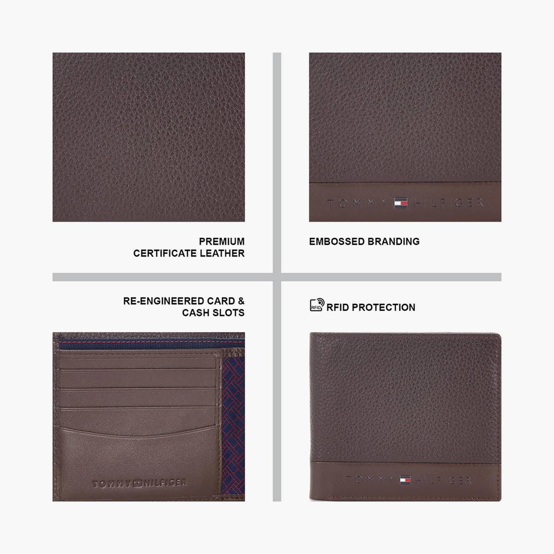 TOMMY HILFIGER Men Solid Bi-Fold Leather Wallet