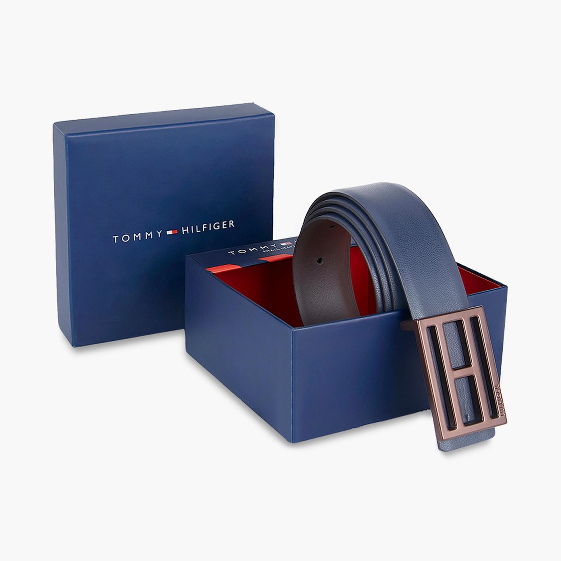 TOMMY HILFIGER Men Textured Genuine Leather Formal Belt