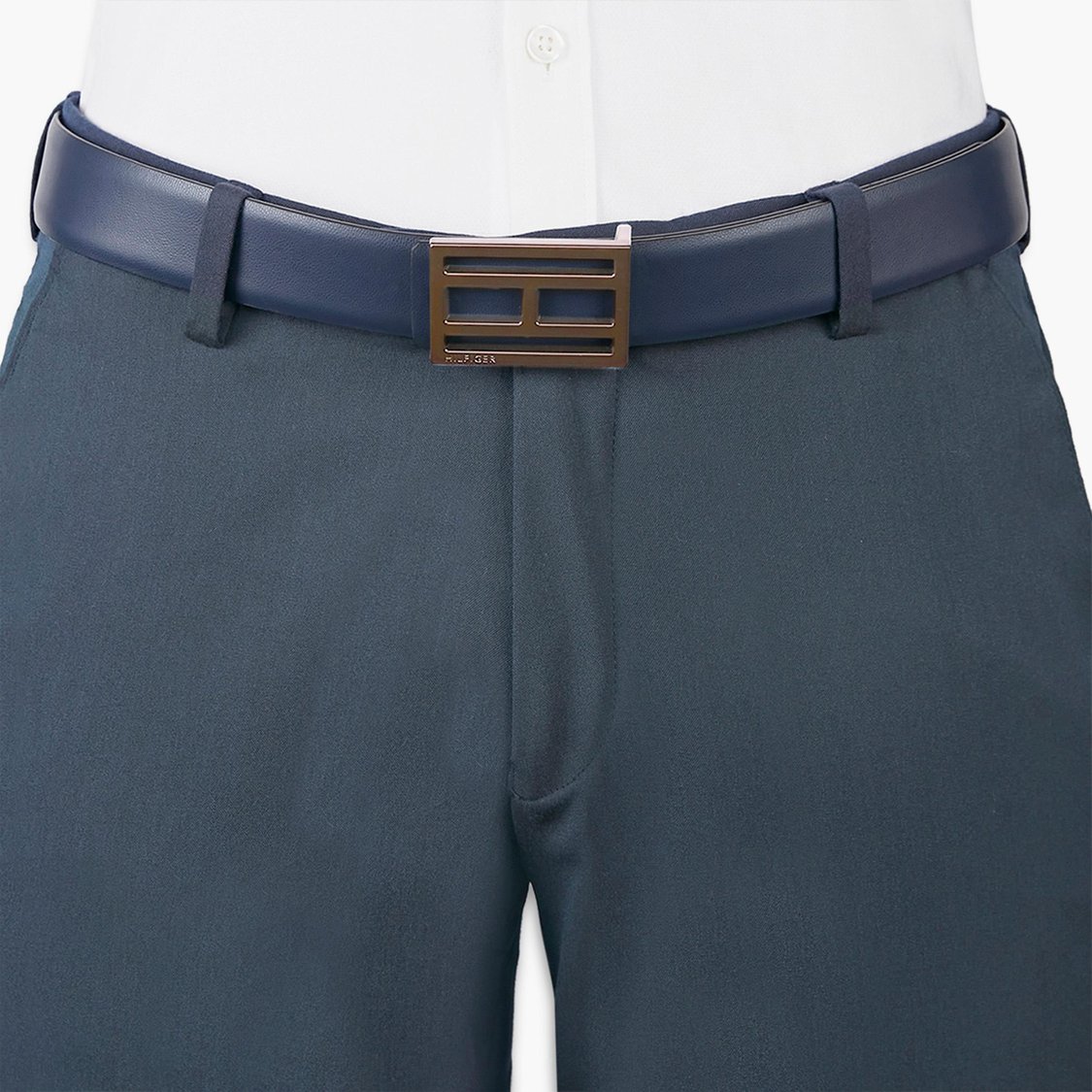 TOMMY HILFIGER Men Textured Genuine Leather Formal Belt
