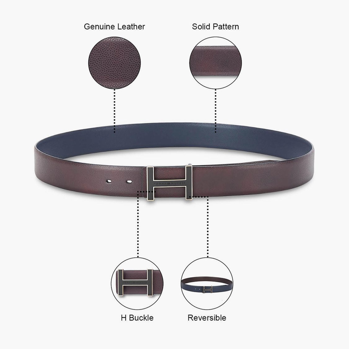 TOMMY HILFIGER Men Textured Reversible Formal Belt
