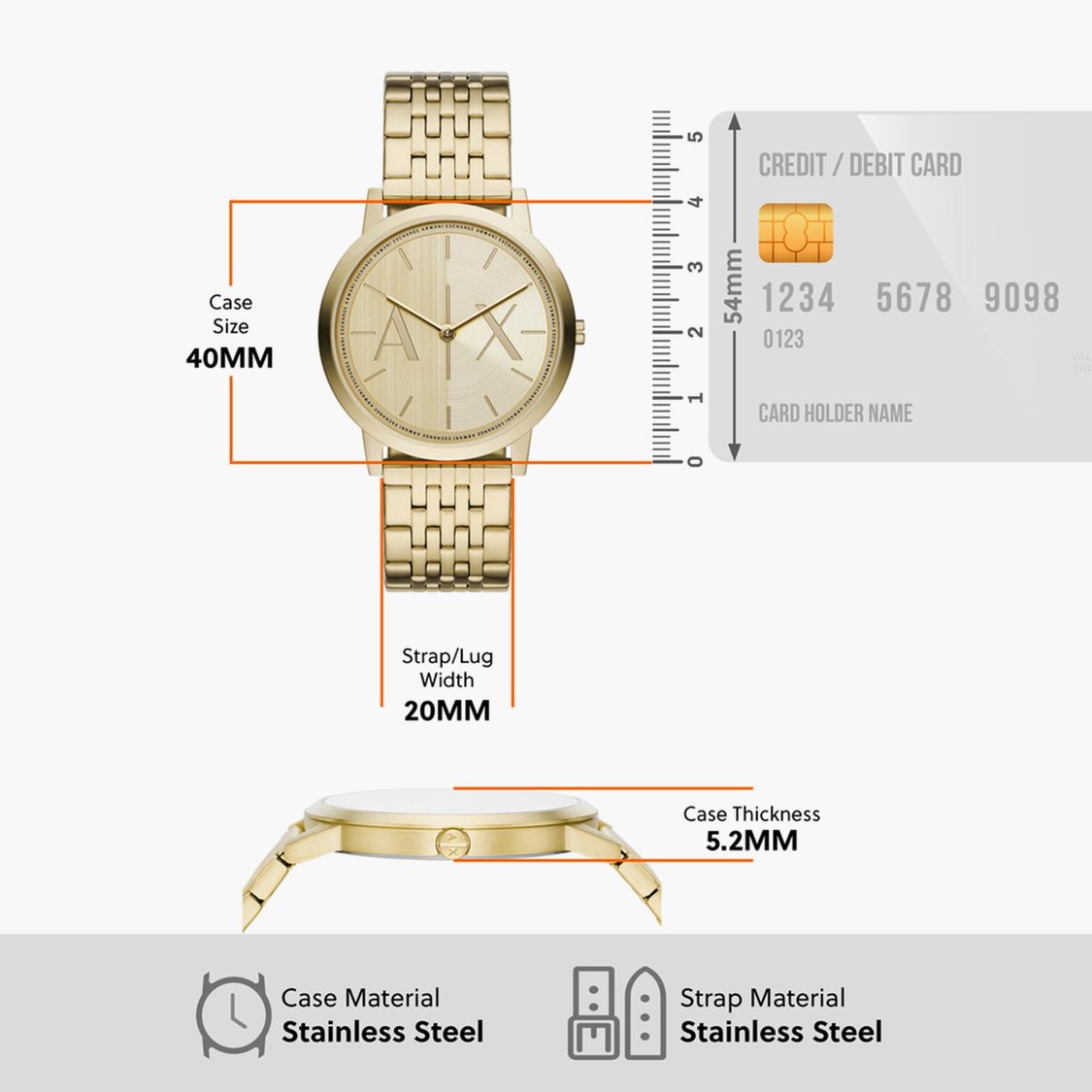 ARMANI EXCHANGE Men Analog Watch with Metal Strap - AX2871