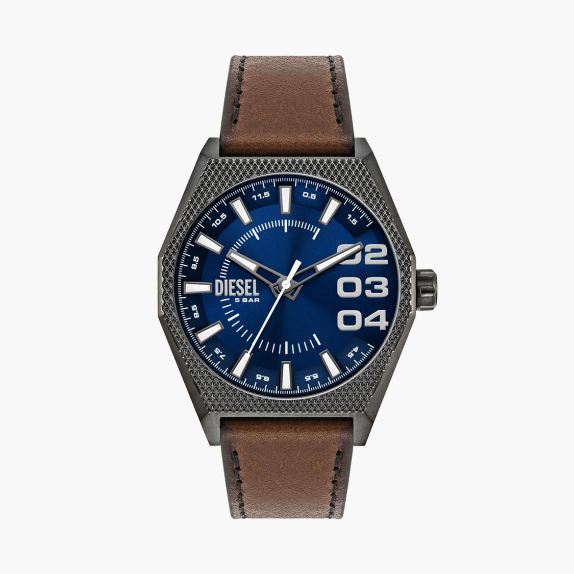 DIESEL Men Analog Watch with Leather Strap - DZ2189