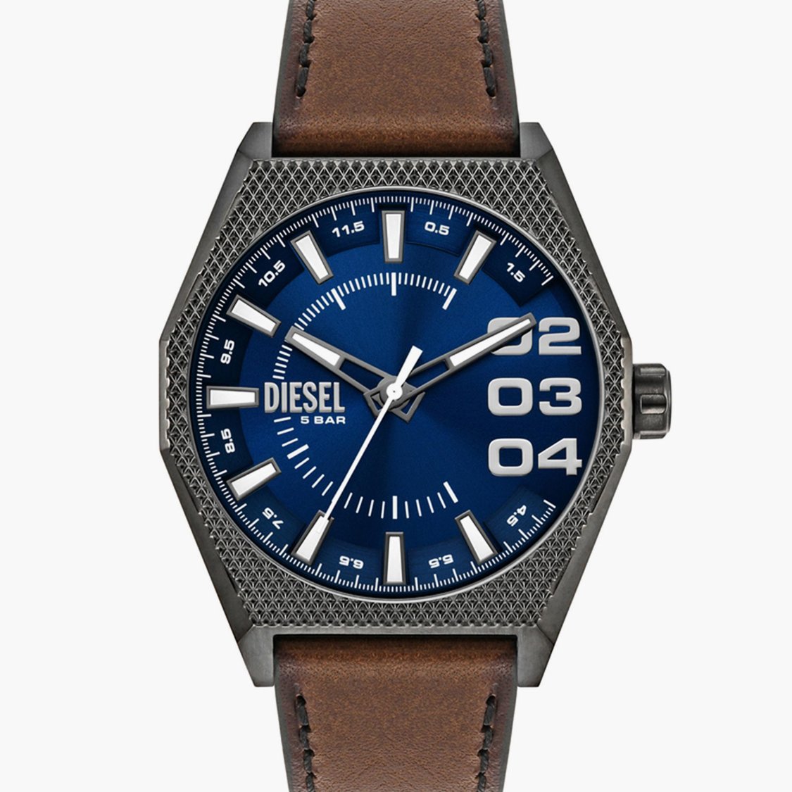 DIESEL Men Analog Watch with Leather Strap - DZ2189