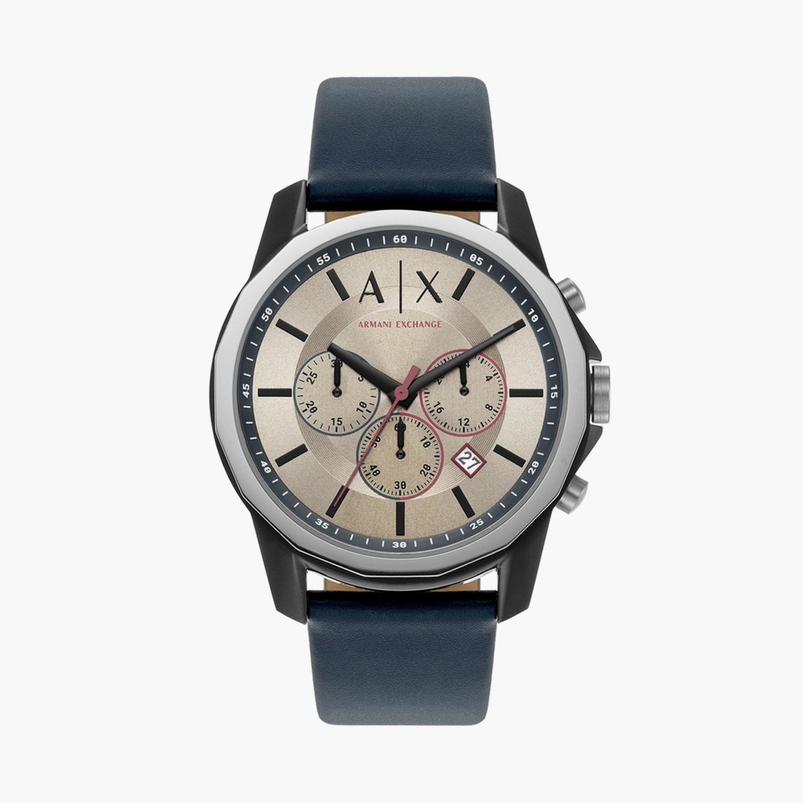 ARMANI EXCHANGE Men Chronograph Watch with Leather Strap - AX1744