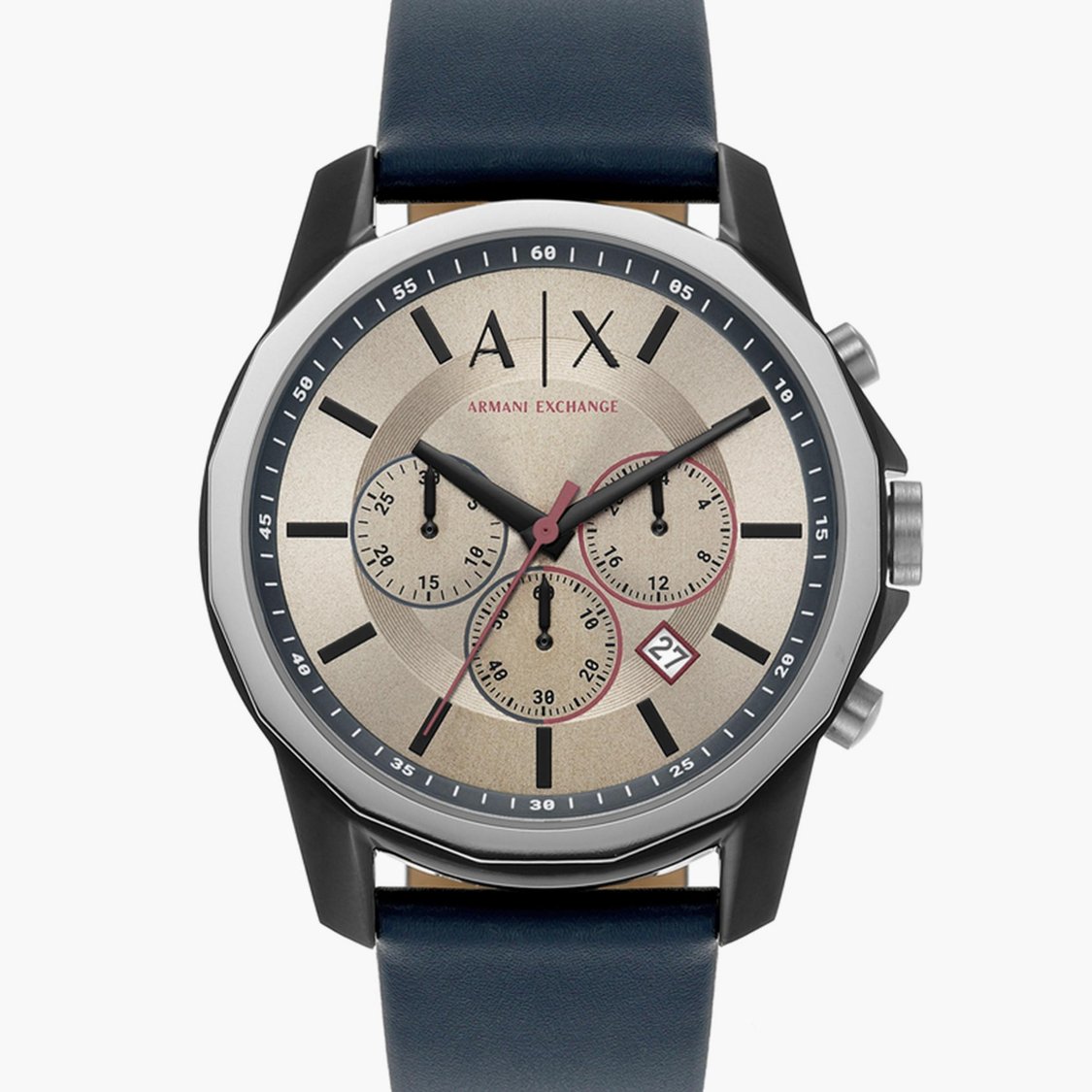 ARMANI EXCHANGE Men Chronograph Watch with Leather Strap - AX1744