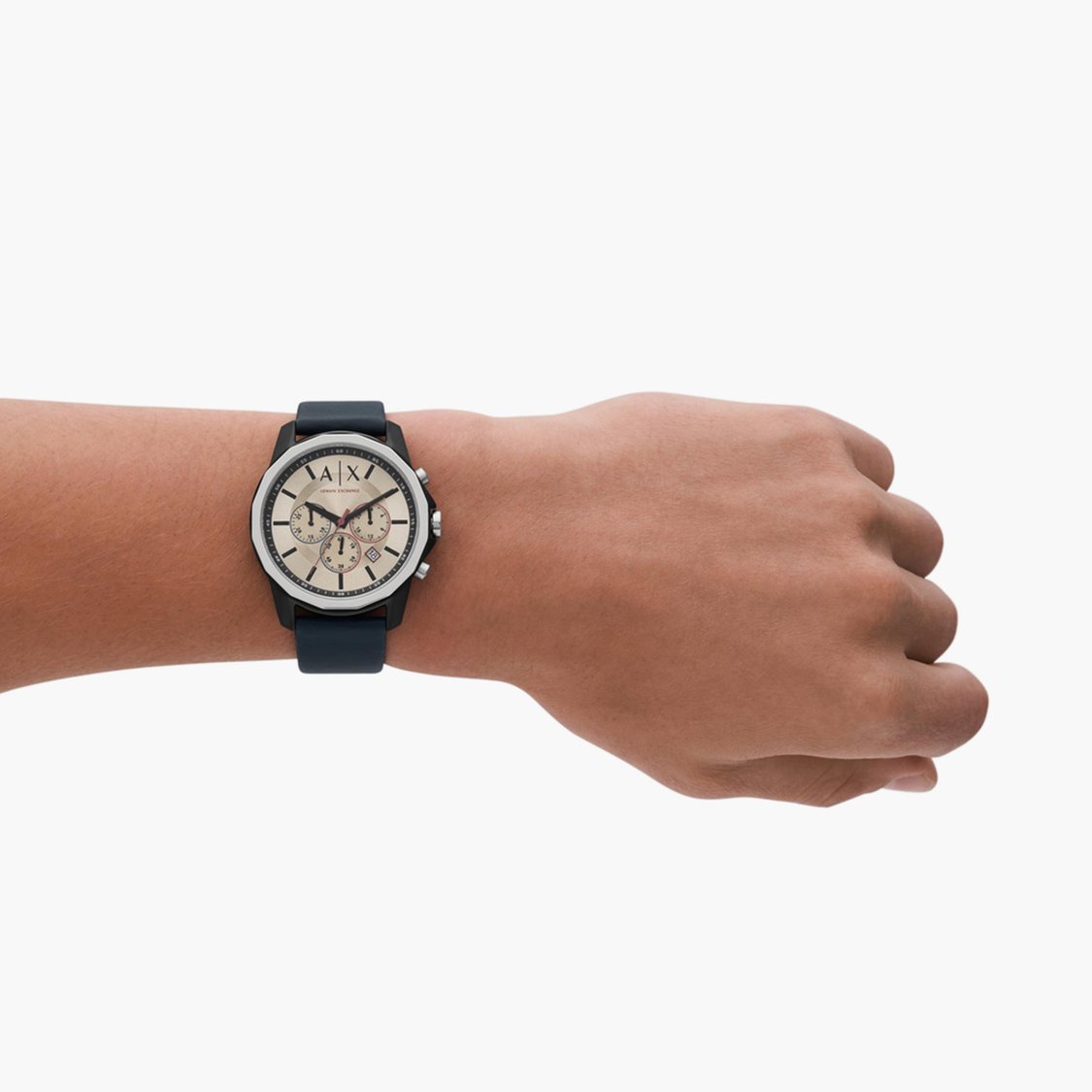 ARMANI EXCHANGE Men Chronograph Watch with Leather Strap - AX1744