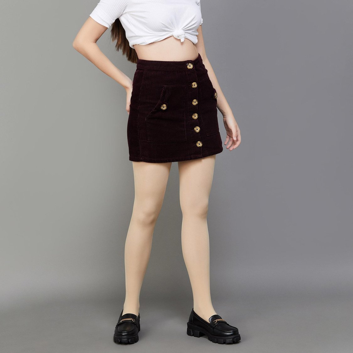 GINGER Women Solid Elasticated Stockings