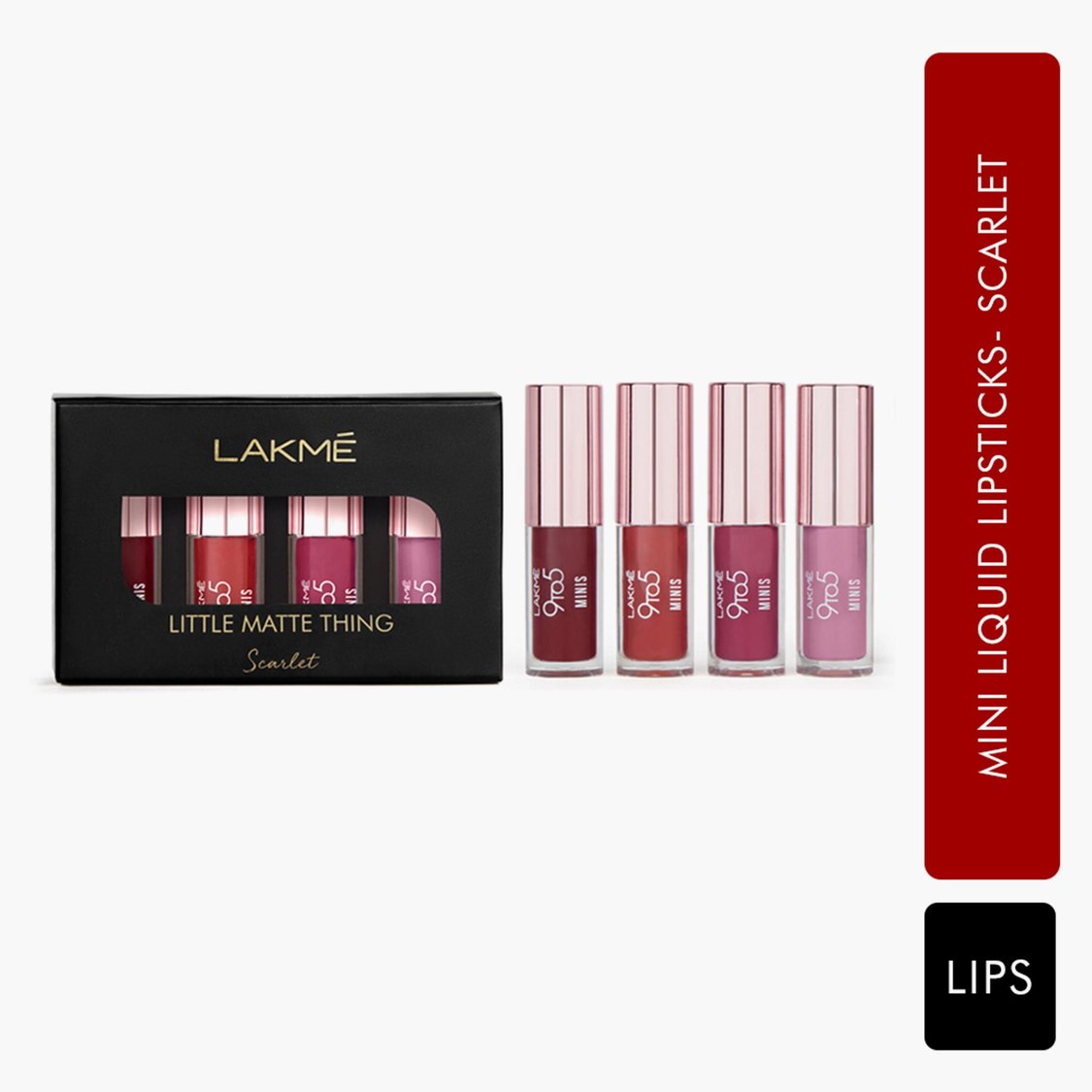 LAKME 9 To 5 Primer + Matte Liquid Lipstick- Minis - Bold Collection - 8 ml