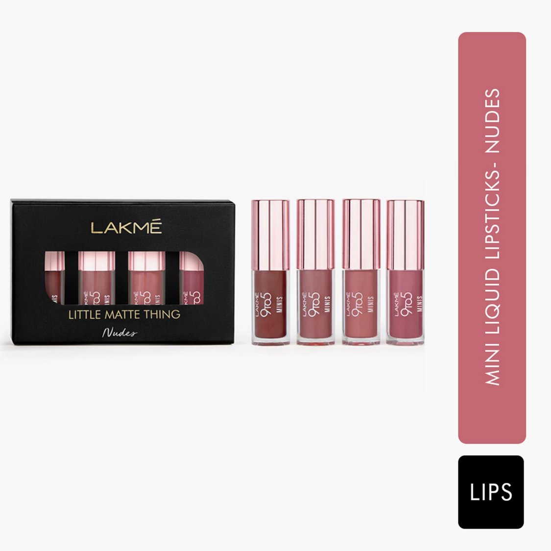 Buy LAKME 9 To 5 Primer + Matte Liquid Lipstick- Minis - Nude Collection -  8 ml from Lakme at just INR 999.0