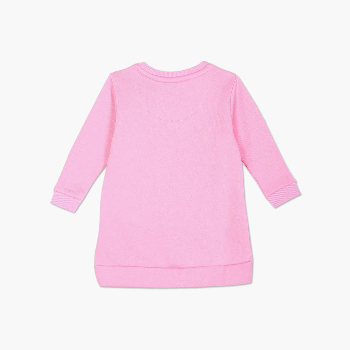 U.S. POLO ASSN. KIDS Girls Holographic Print Sweatshirt Dress