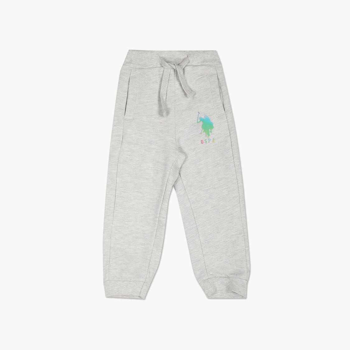 U.S. POLO ASSN. KIDS Girls Solid Drawstring Waist Joggers