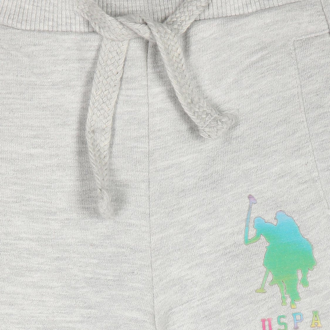 U.S. POLO ASSN. KIDS Girls Solid Drawstring Waist Joggers