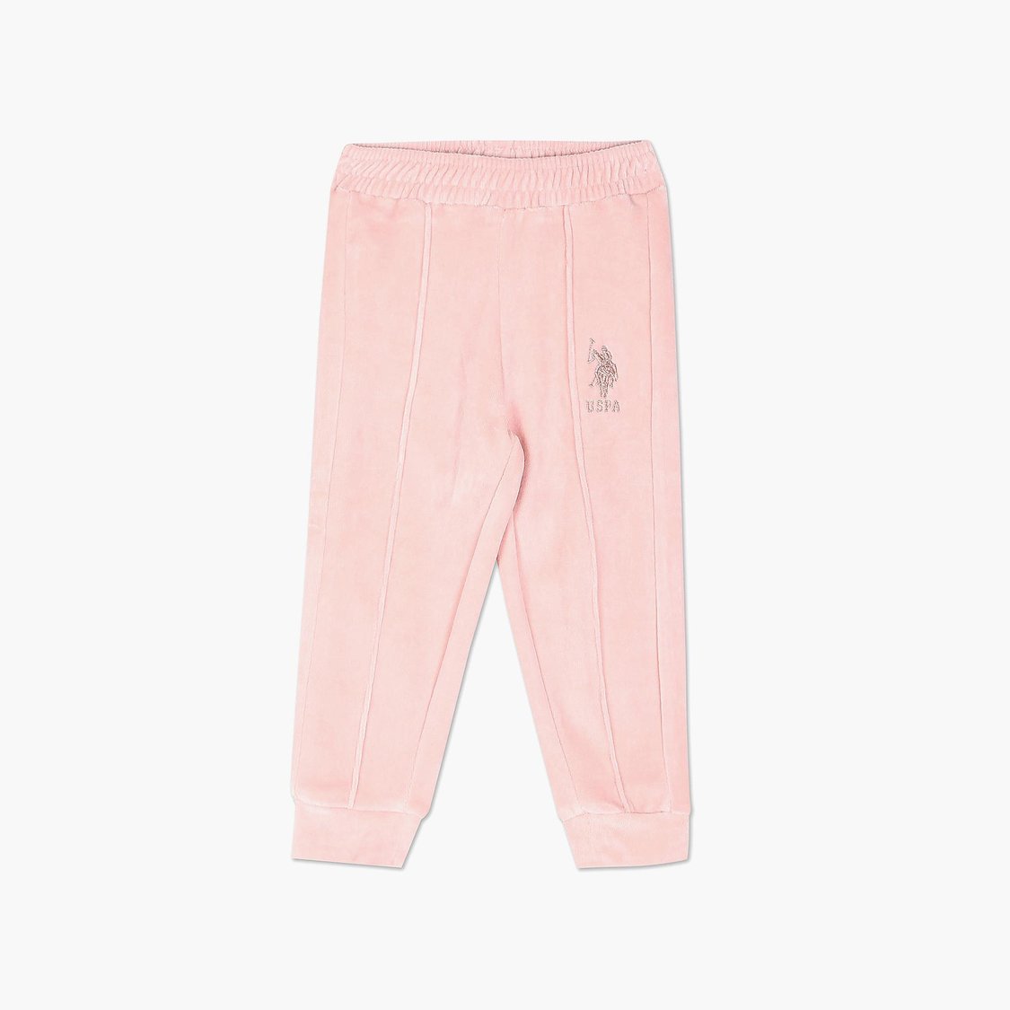 U.S. POLO ASSN. KIDS Girls Mid-Rise Solid Joggers