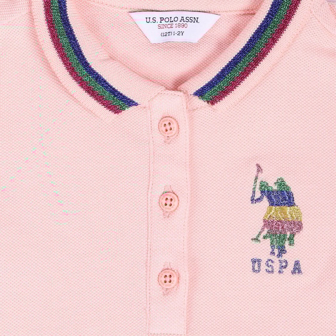 U.S. POLO ASSN. KIDS Girls Solid Polo T-shirt