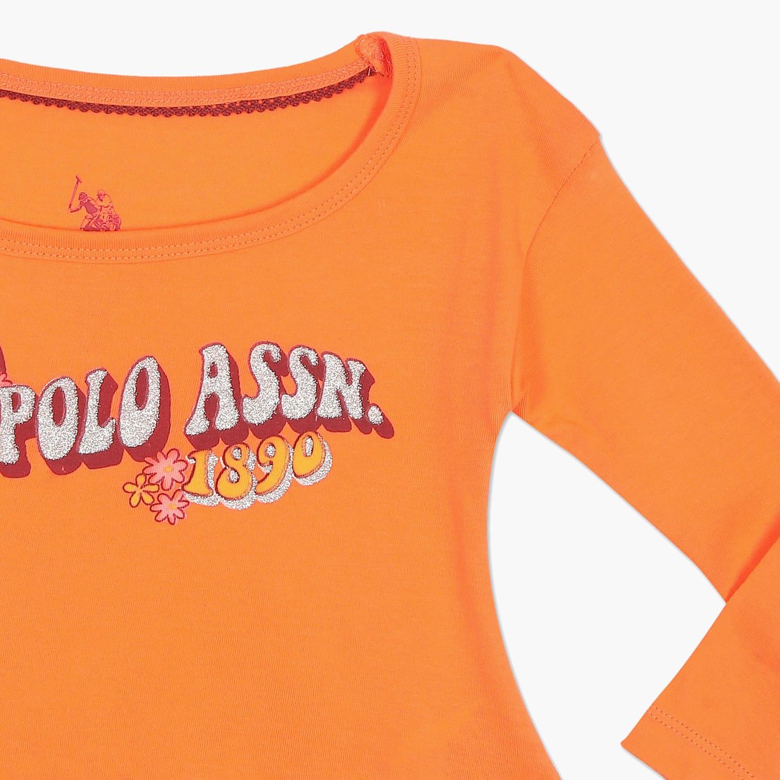 U.S. POLO ASSN. KIDS Girls Printed T-shirt