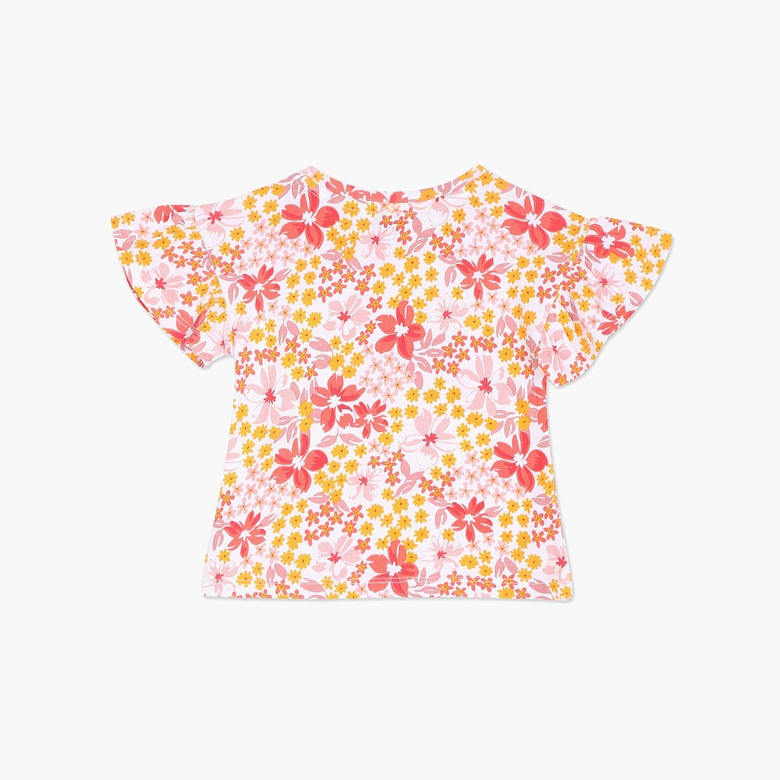U.S. POLO ASSN. KIDS Girls Floral Printed T-shirt