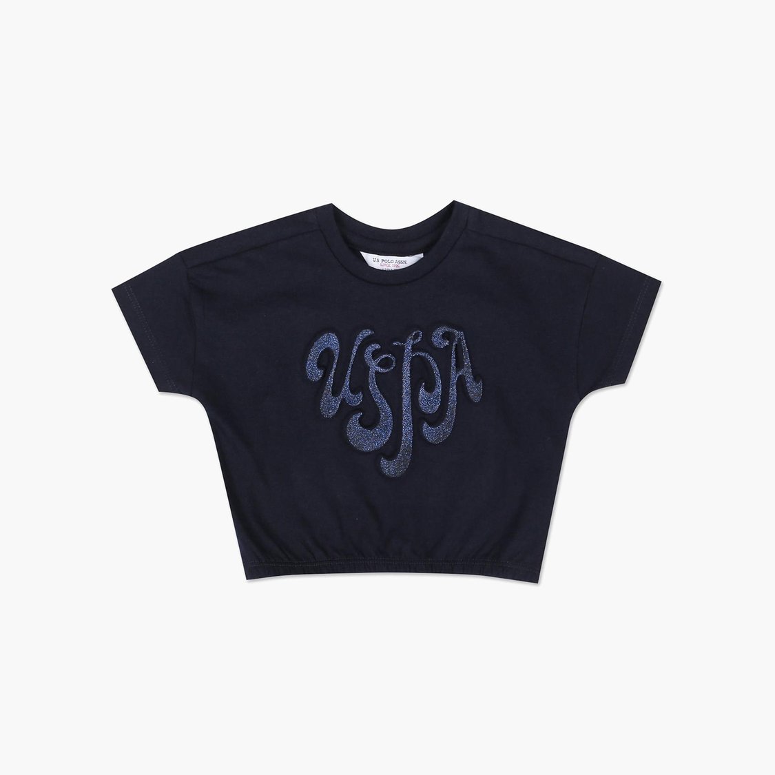 U.S. POLO ASSN. Girls Glitter Embossed Top