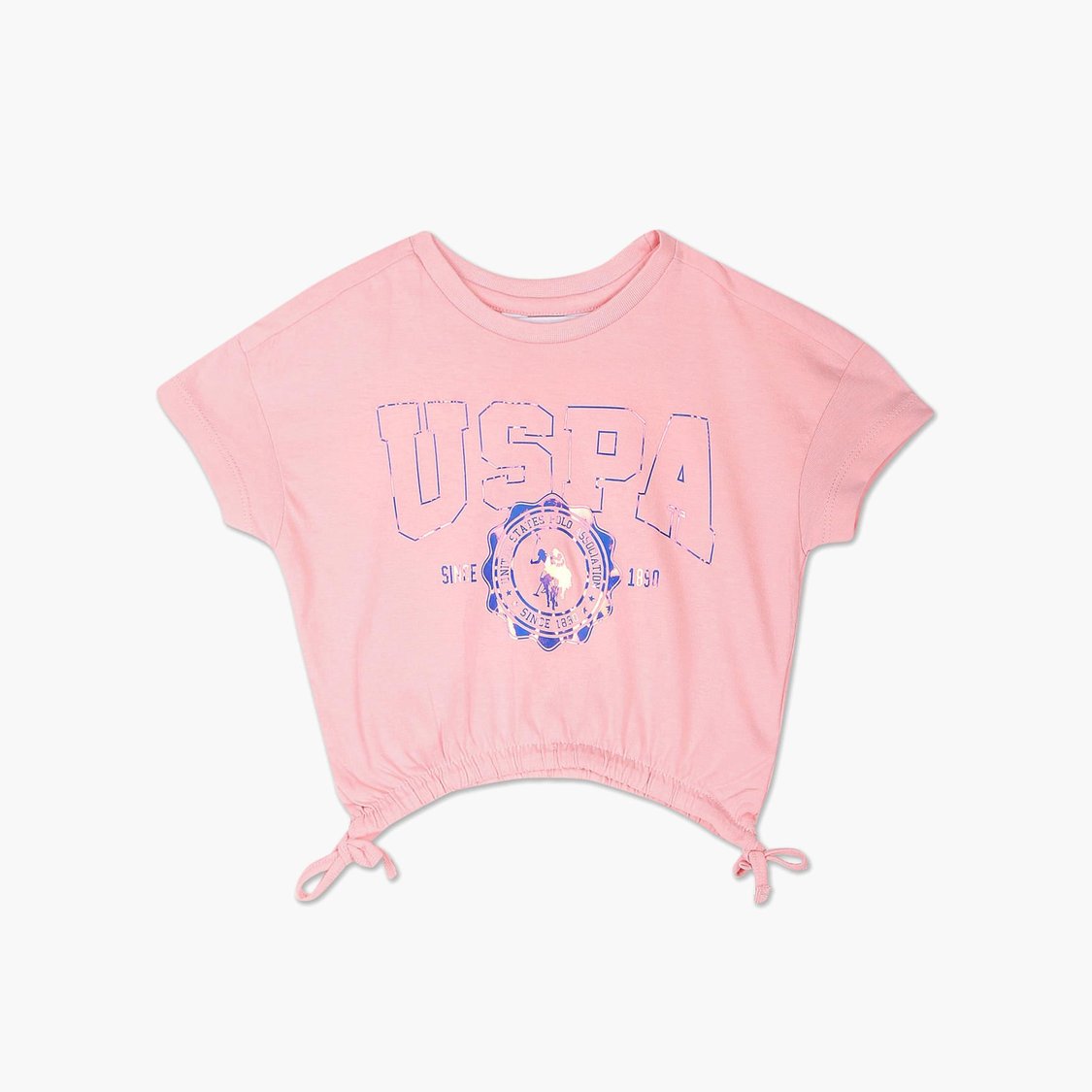 U.S. POLO ASSN. KIDS Girls Brand Printed T-shirt