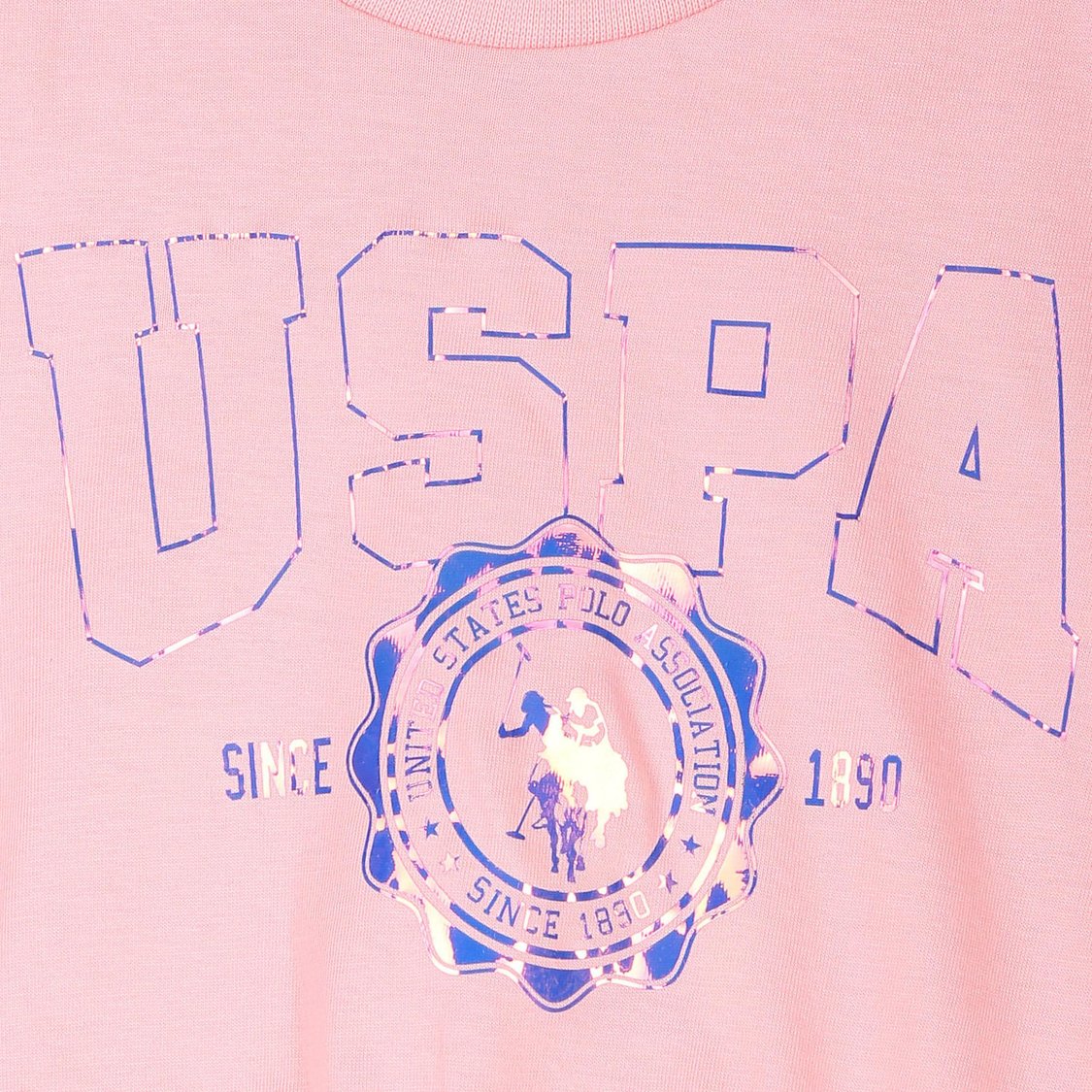 U.S. POLO ASSN. KIDS Girls Brand Printed T-shirt