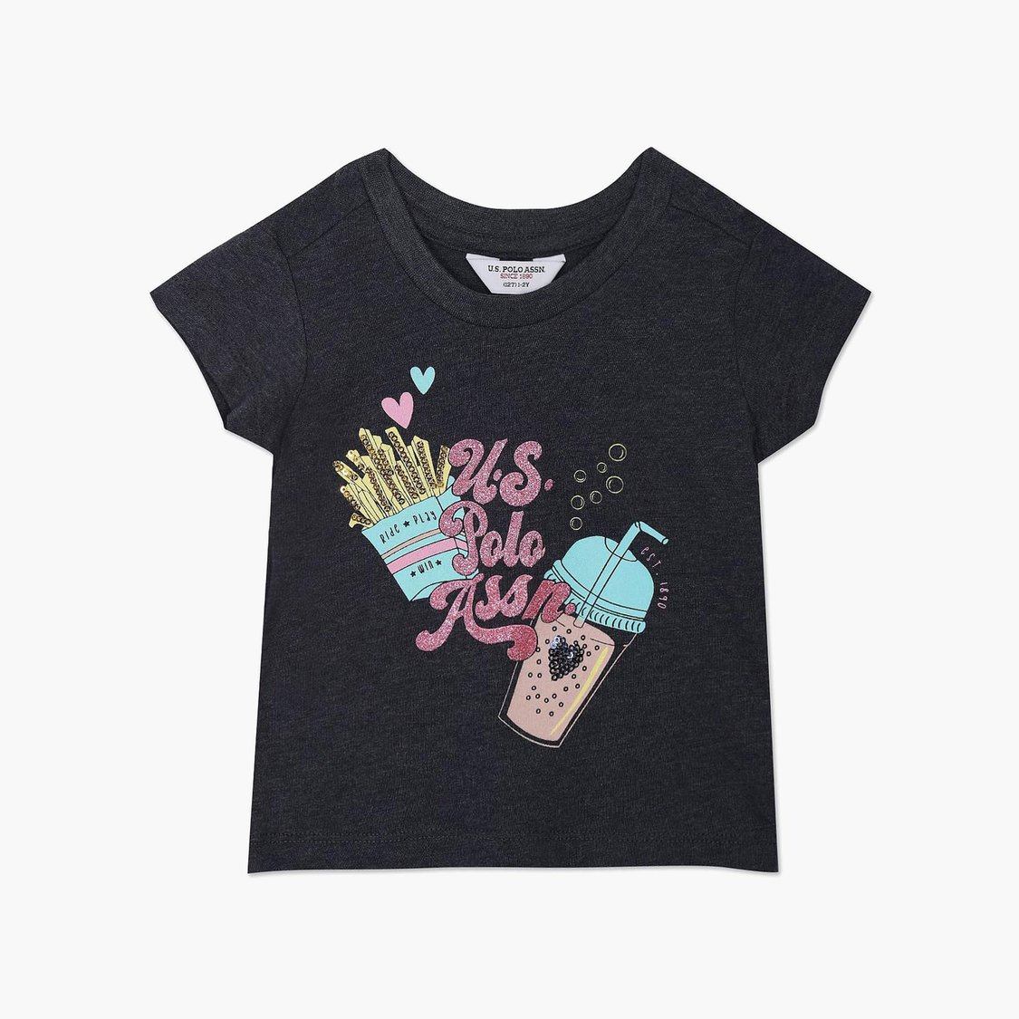 U.S. POLO ASSN. KIDS Girls Graphic-Print T-Shirt