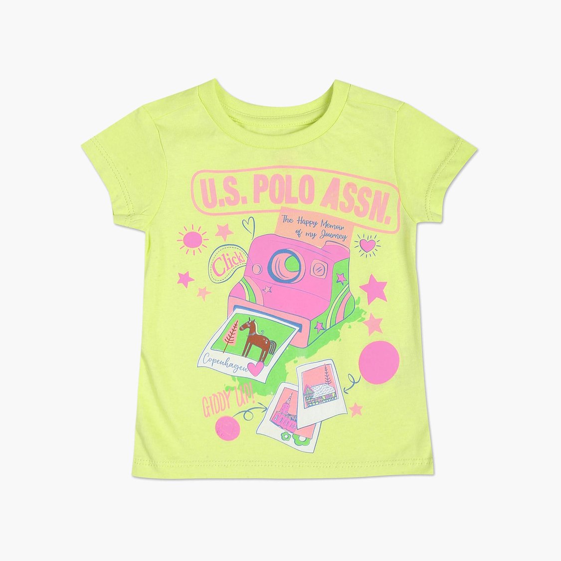 U.S. POLO ASSN. KIDS Girls Printed T-Shirt