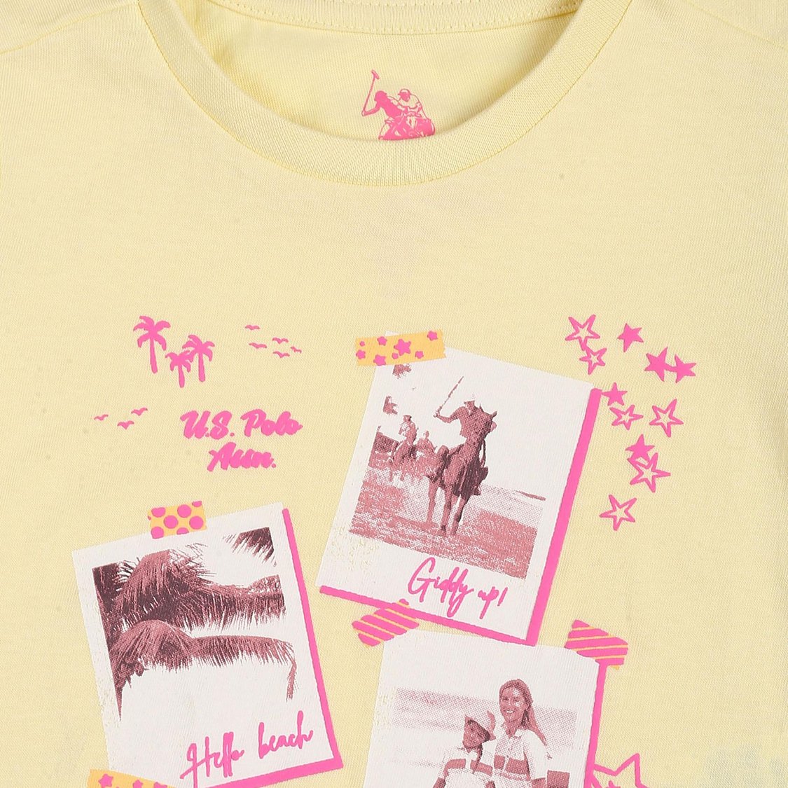 U.S. POLO ASSN. KIDS Girls Graphic Printed T-Shirt