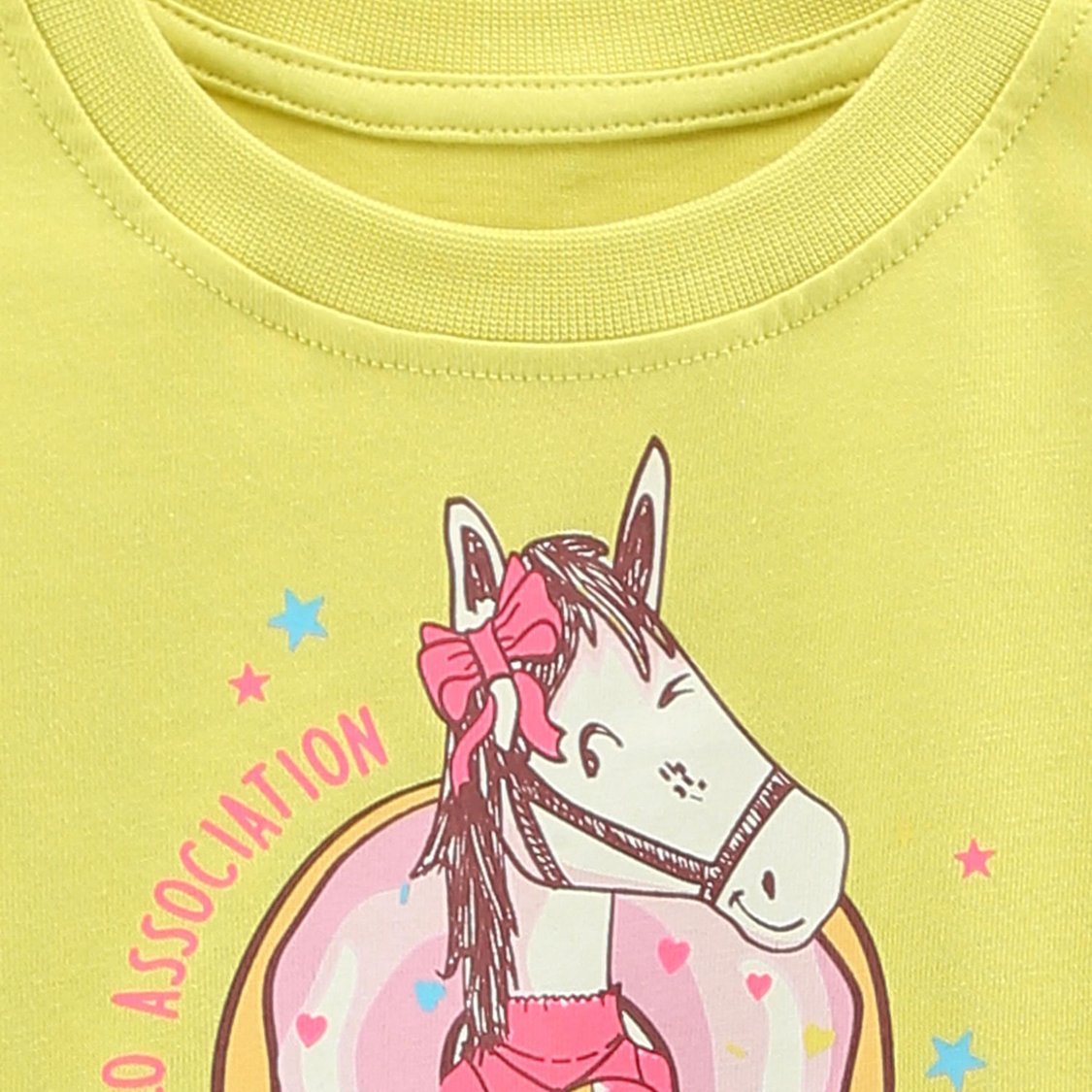 U.S. POLO ASSN. KIDS Girls Printed Tie-Up Hem T-Shirt