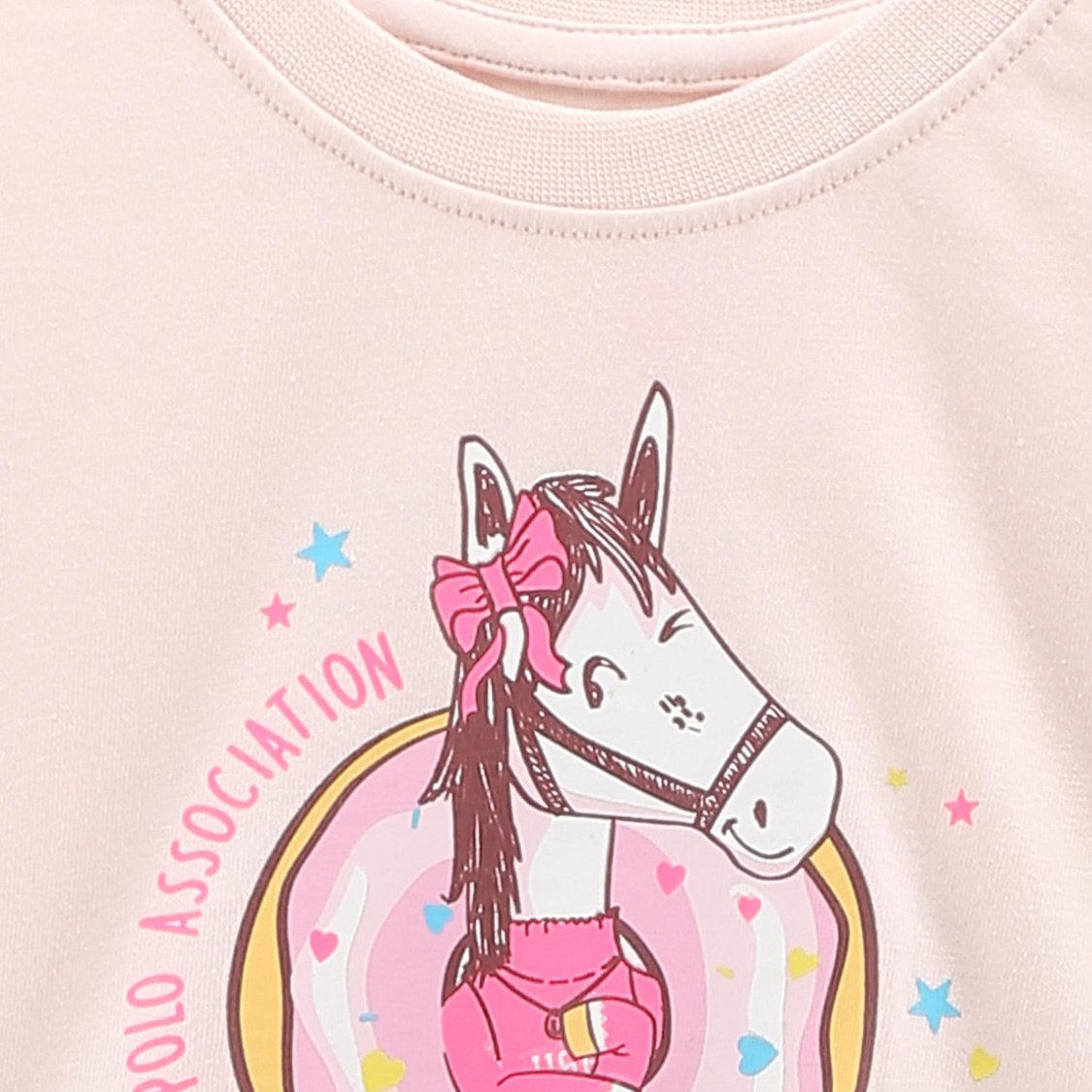 U.S. POLO ASSN. KIDS Girls Graphic-Print Tie-Up Top